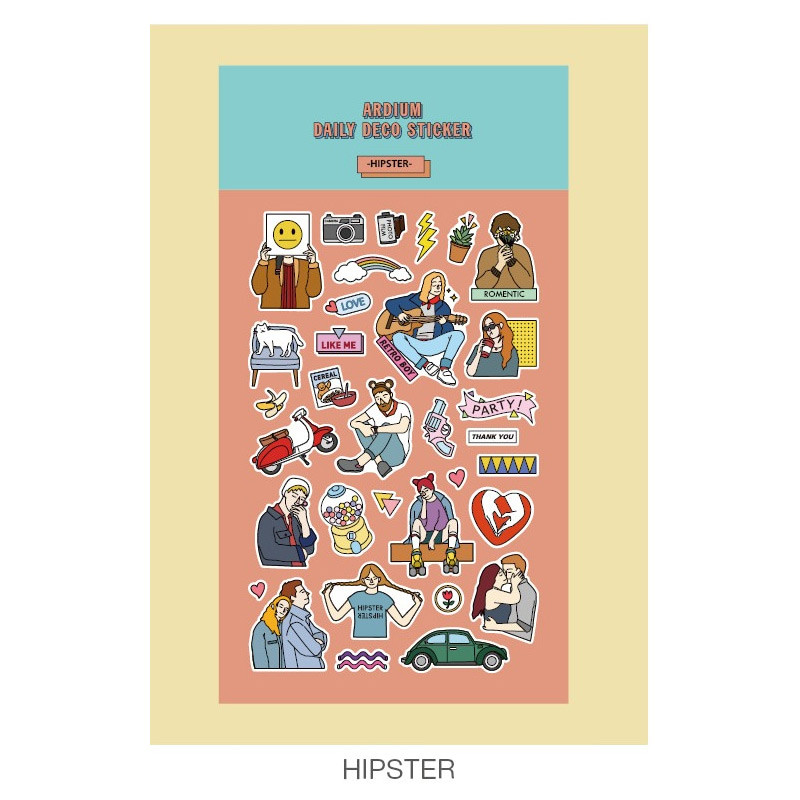 Hipster - Ardium Daily colorful illustration deco paper sticker