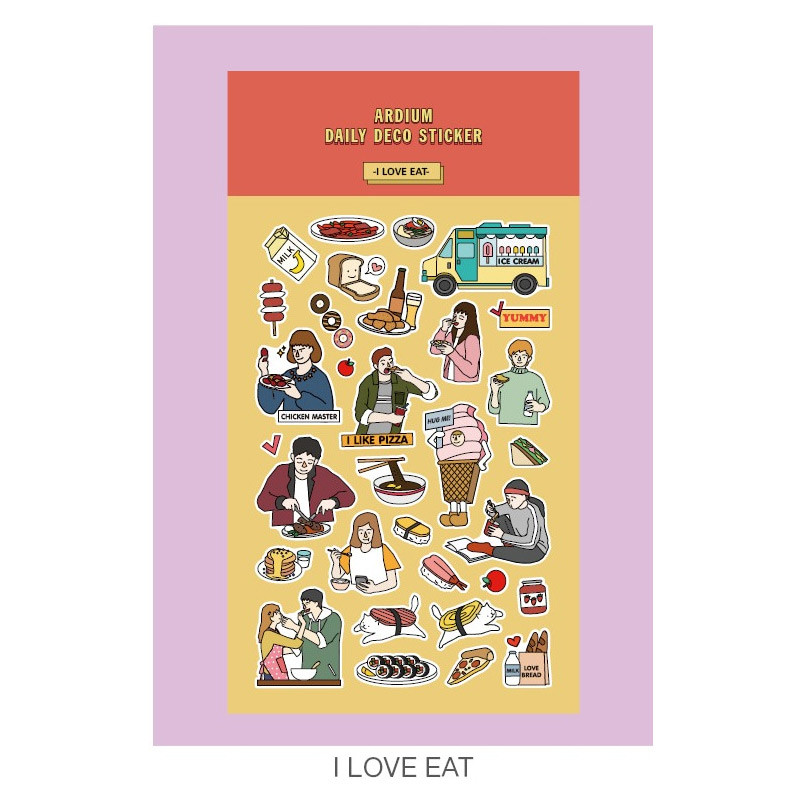 I love eat - Ardium Daily colorful illustration deco paper sticker