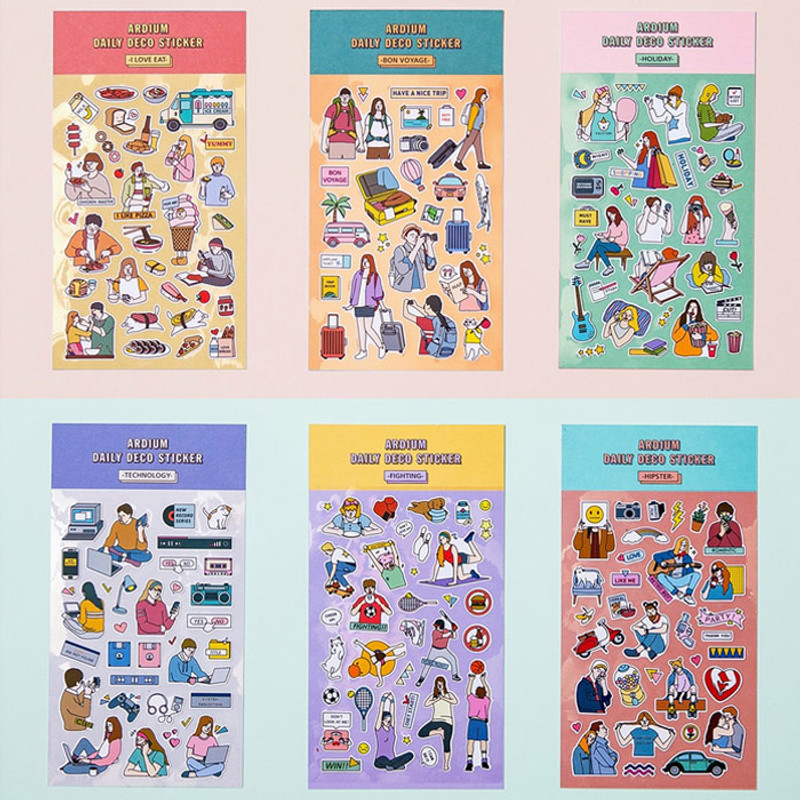 Ardium Daily colorful illustration deco paper sticker