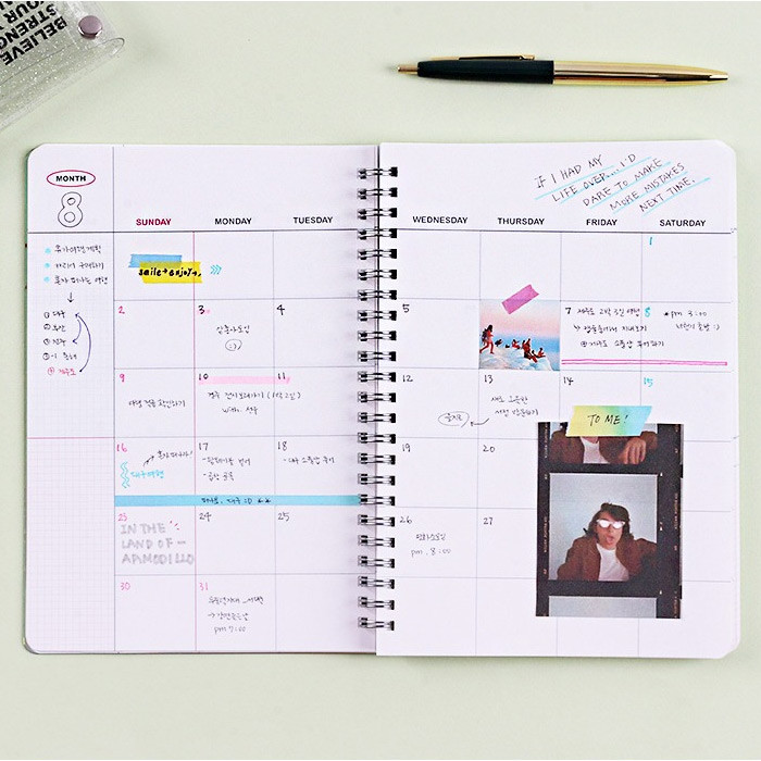Monthly plan - Wanna This Clear undated weekly planner