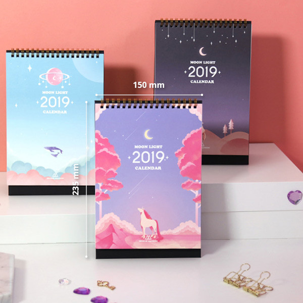 Size - Second mansion 2019 Moonlight desk calendar