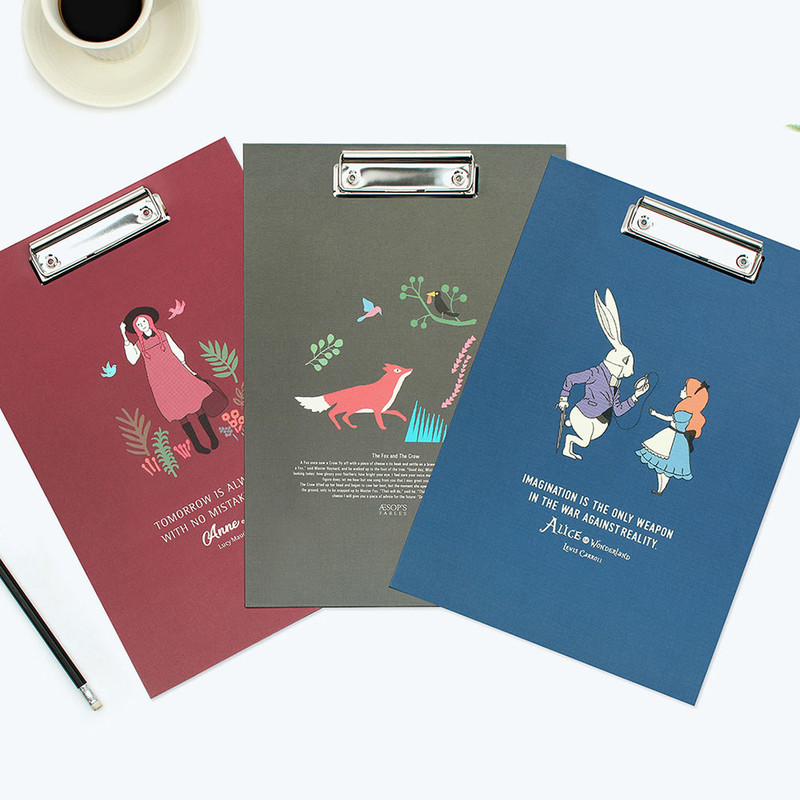 Bookfriends World literature clipboard with low profile clip