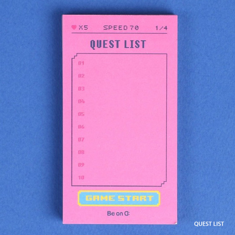 Quest list - After The Rain Retro plain memo notepad