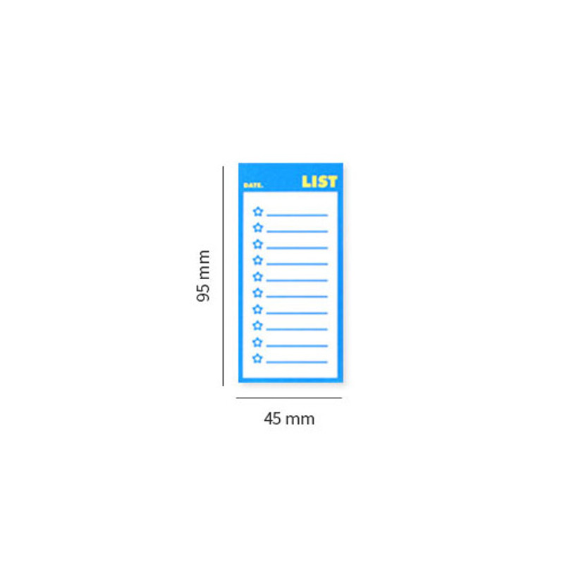 Size - Lucalab Neon small checklist memo notepad Size - Lucalab Neon small checklist memo notepad