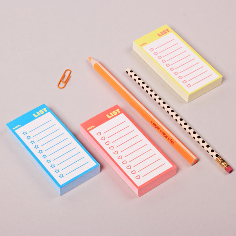 Lucalab Neon small checklist memo notepad Lucalab Neon small checklist memo notepad