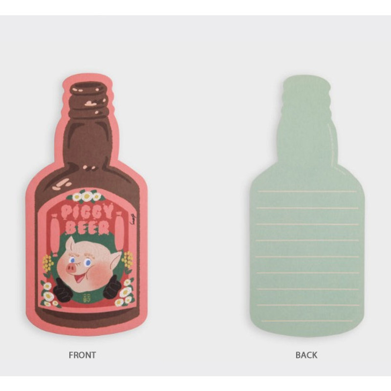 SOSOMOONGOO Piggy beer card and envelope set SOSOMOONGOO Piggy beer card and envelope set