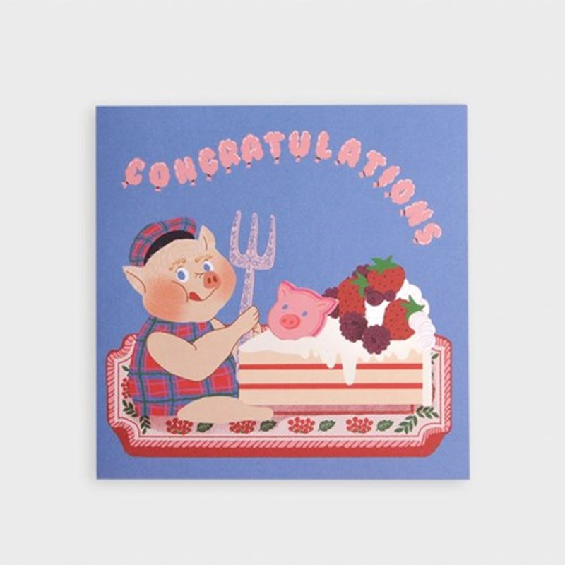 SOSOMOONGOO Cake time folding card and envelope set SOSOMOONGOO Cake time folding card and envelope set