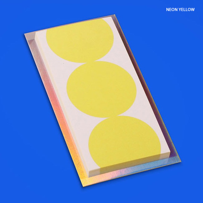 Neon yellow - Lucalab Neon three dots plain notepad