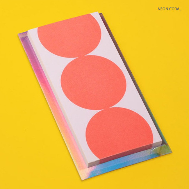 Neon coral - Lucalab Neon three dots plain notepad