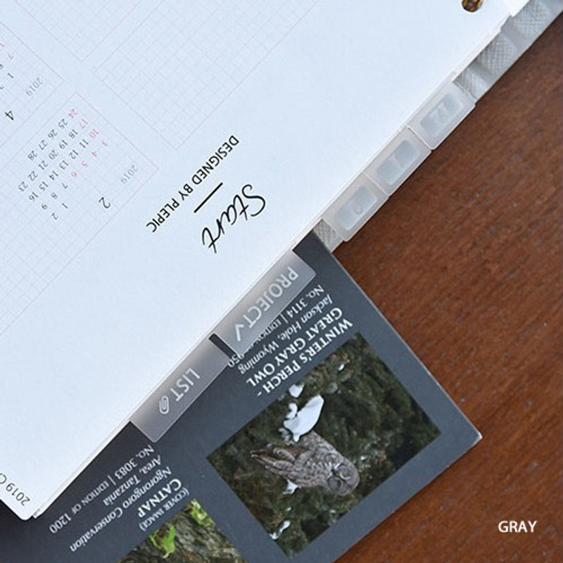 Gray - Feel so good clear adhesive index tab deco sticker Gray - Feel so good clear adhesive index tab deco sticker