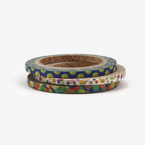 Dailylike Ball 3mm deco masking tape 3p set
