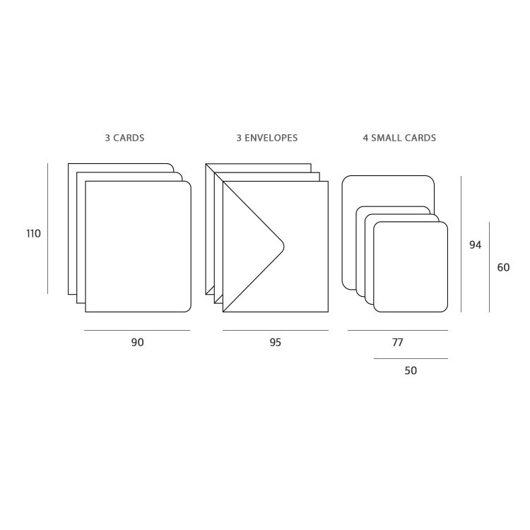 Size - NACOO Sweet cat illustration card set ver1