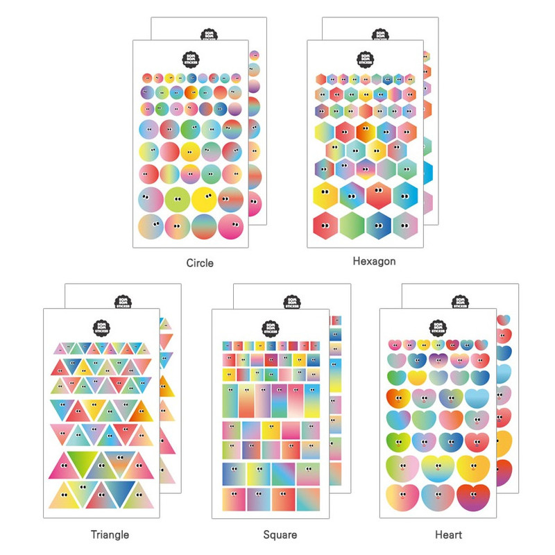 Composition - Som Som gradation deco sticker set of 10 sheets