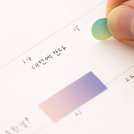 Example of use - Color palette gradation deco sticker set of 10 sheets