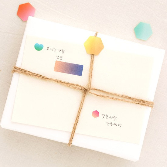 Example of use - Color palette gradation deco sticker set of 10 sheets