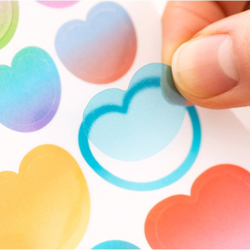 Livework Color palette gradation deco sticker set of 10 sheets