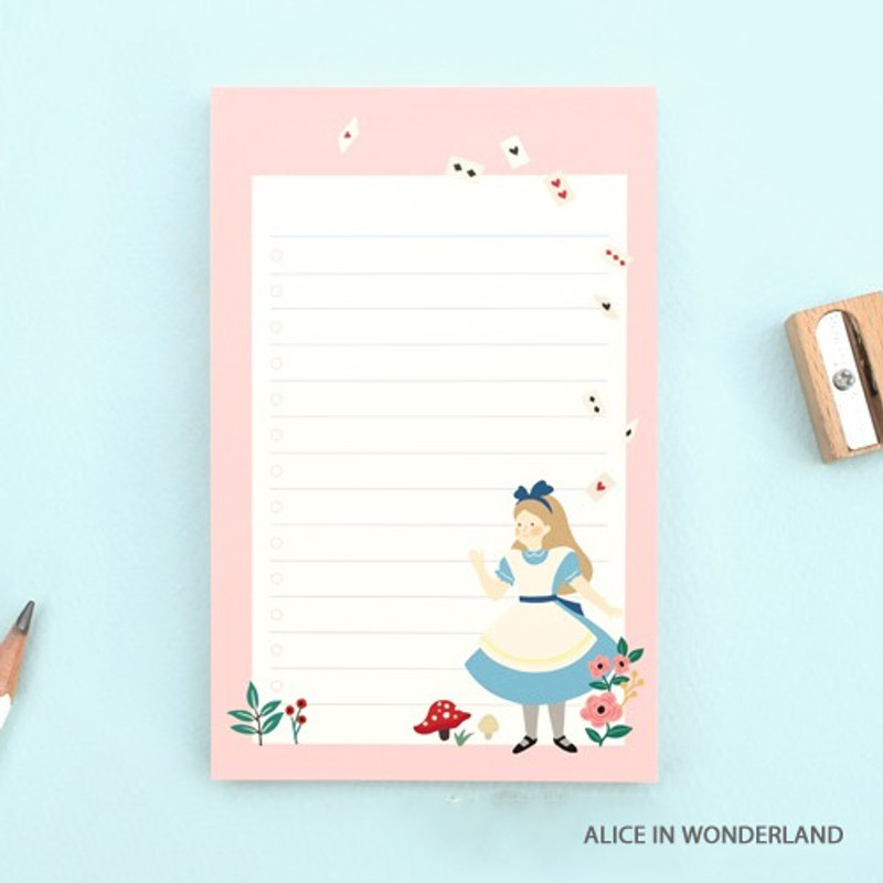 Alice in wonderland - World literature illustration memo writing notepad Alice in wonderland - World literature illustration memo writing notepad
