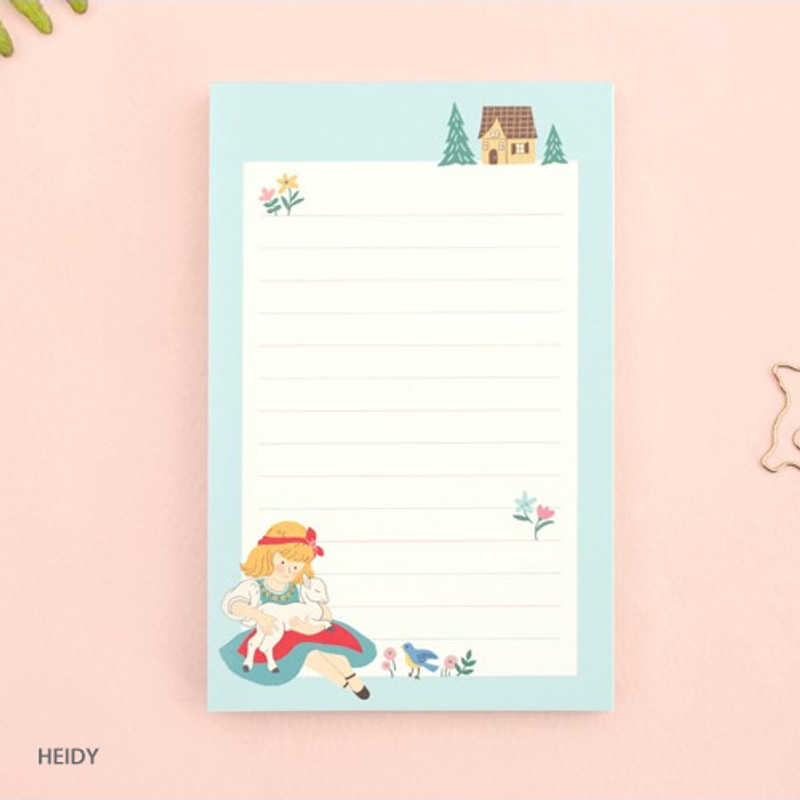 Heidy - World literature illustration memo writing notepad Heidy - World literature illustration memo writing notepad