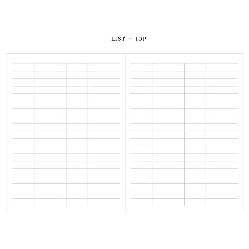 List - Agenda small dateless weekly planner diary List - Agenda small dateless weekly planner diary