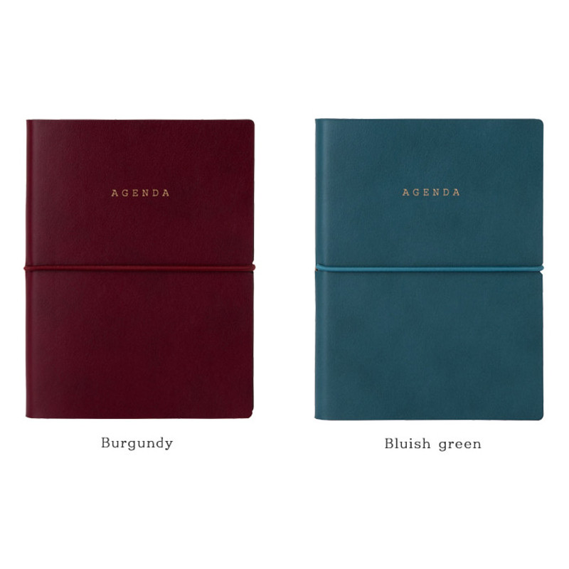 Burgundy, Bluish green - Agenda small dateless weekly planner diary Burgundy, Bluish green - Agenda small dateless weekly planner diary