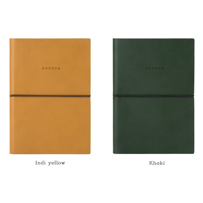 Indi yellow, Khaki - Agenda large dateless weekly planner diary ver12