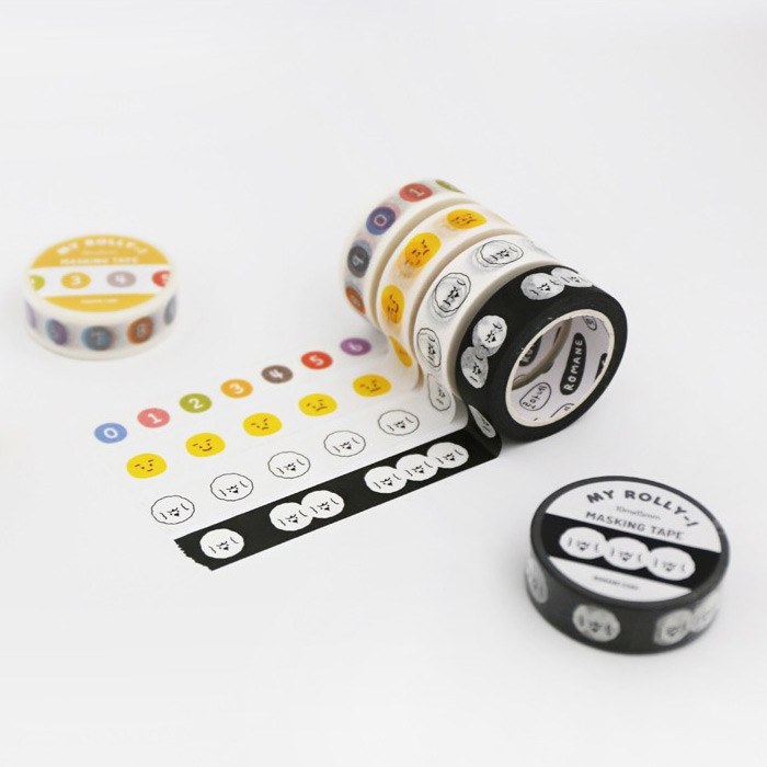 ROMANE My rolly Washi paper 15mm X 10m deco masking tape
