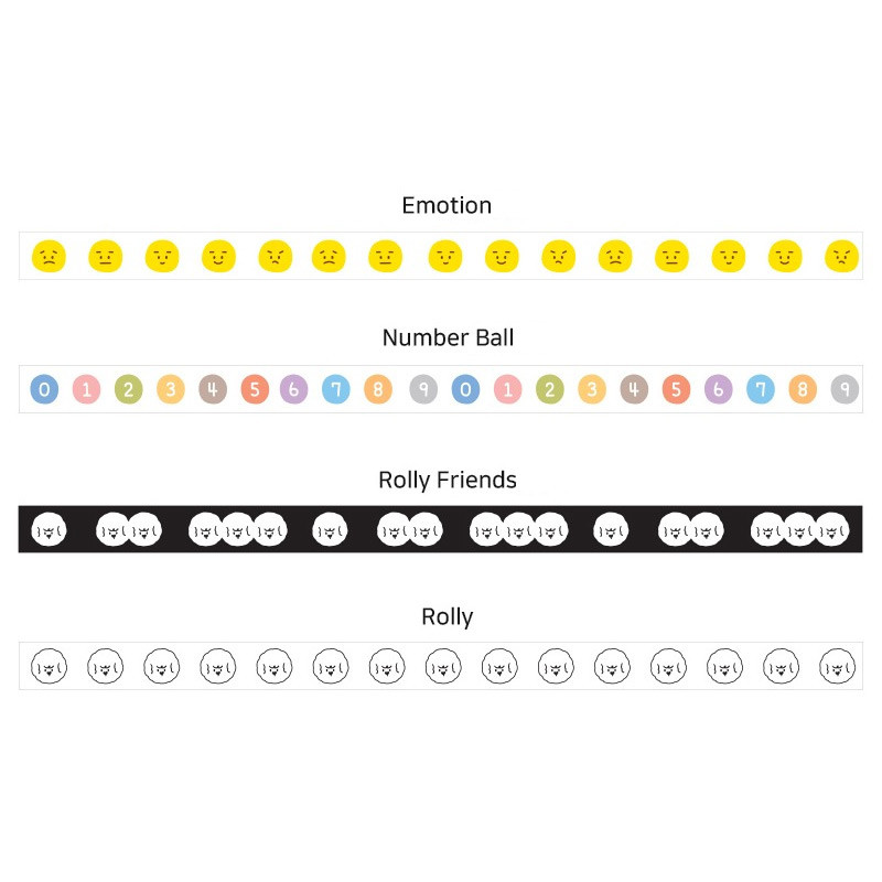 Option - ROMANE My rolly Washi paper 15mm X 10m deco masking tape