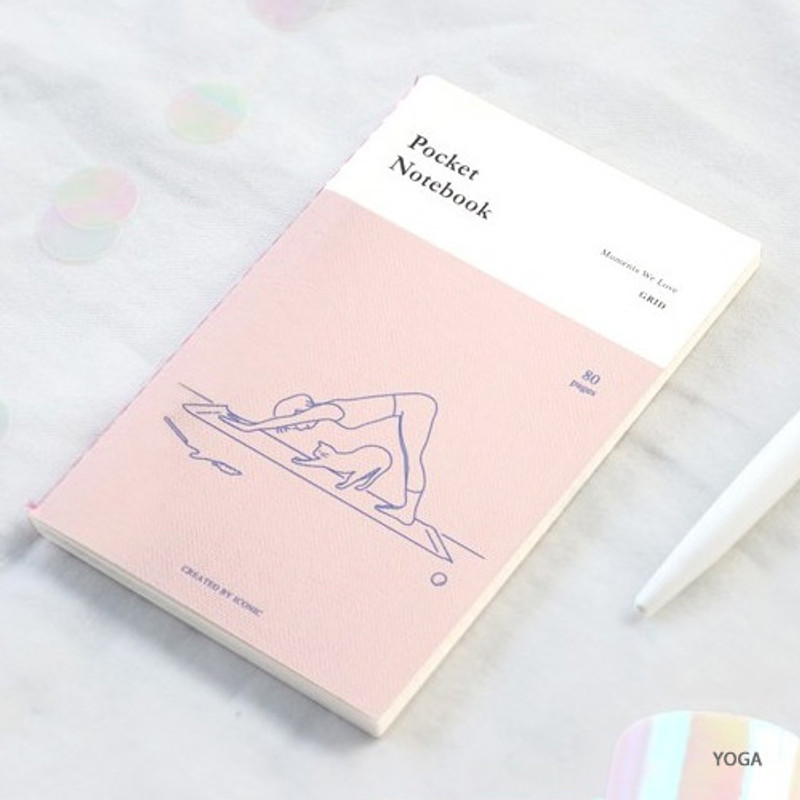 Yoga - ICONIC Pocket sewn bound small grid notebook ver.2 Yoga - ICONIC Pocket sewn bound small grid notebook ver.2