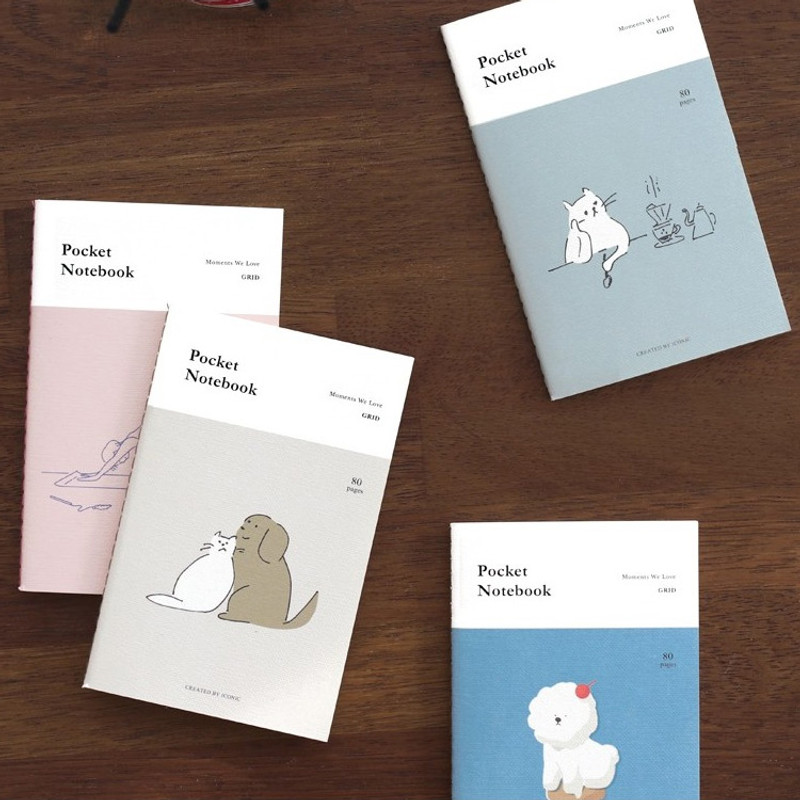 ICONIC Pocket sewn bound small grid notebook ver.2 ICONIC Pocket sewn bound small grid notebook ver.2