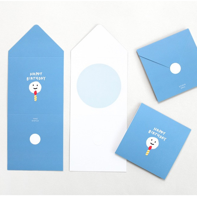 Colorful message card set of 5