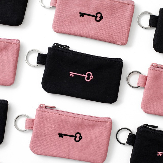 2NUL Treasure small cotton zipper pocket with key ring