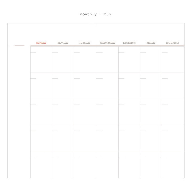 Monthly - Livework Moment small dateless daily diary planner Monthly - Livework Moment small dateless daily diary planner