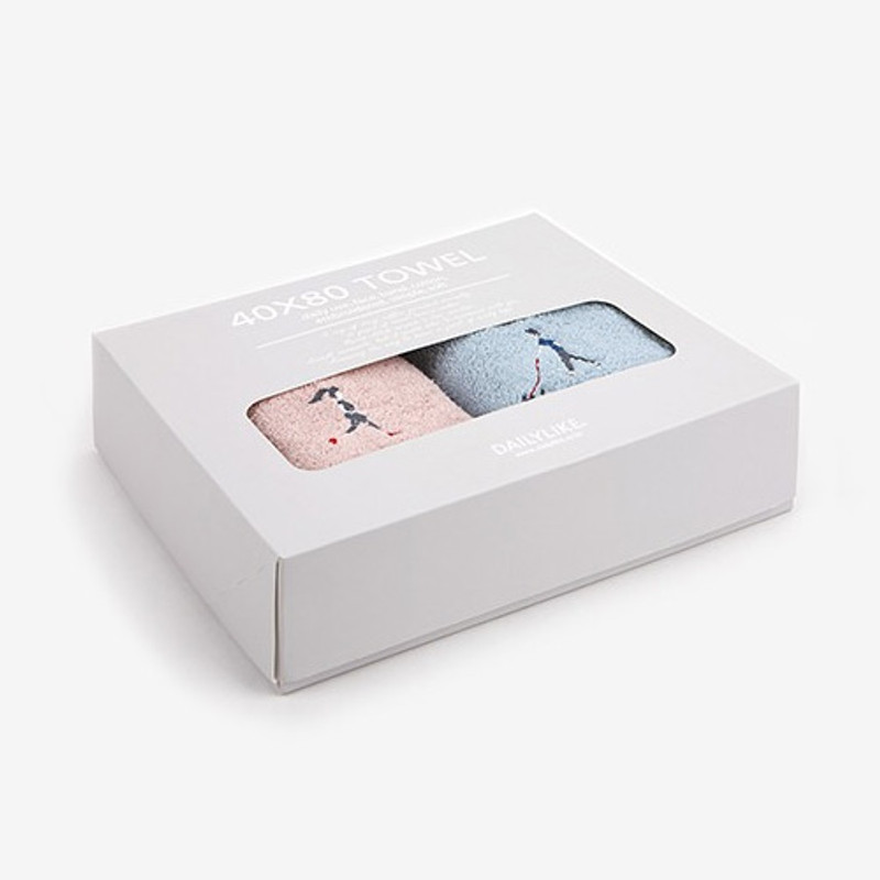 Package - Dailylike Embroidery cotton hand towel set - Park Package - Dailylike Embroidery cotton hand towel set - Park