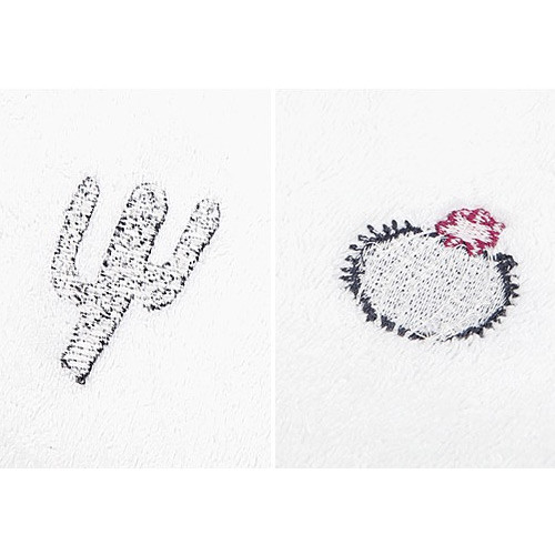 Dailylike Embroidery cotton hand towel set - Cactus