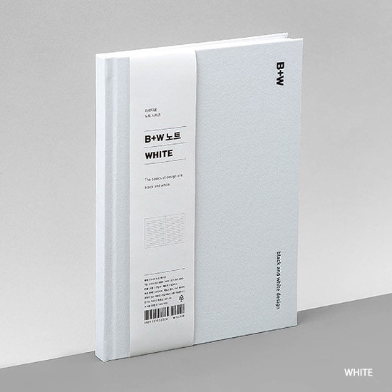 White - Ardium B+W kraft hardcover lined notebook