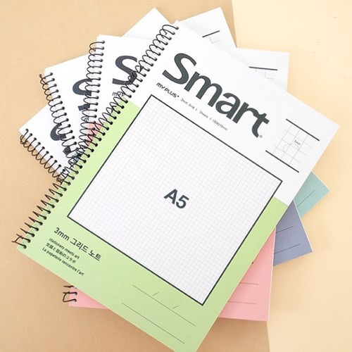 2young Smart spiral bound A5 size grid notebook