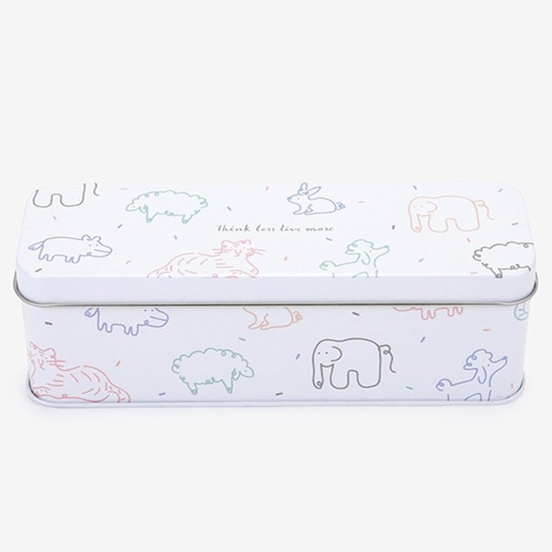 Dailylike Doodling metal rectangular tin case box Dailylike Doodling metal rectangular tin case box