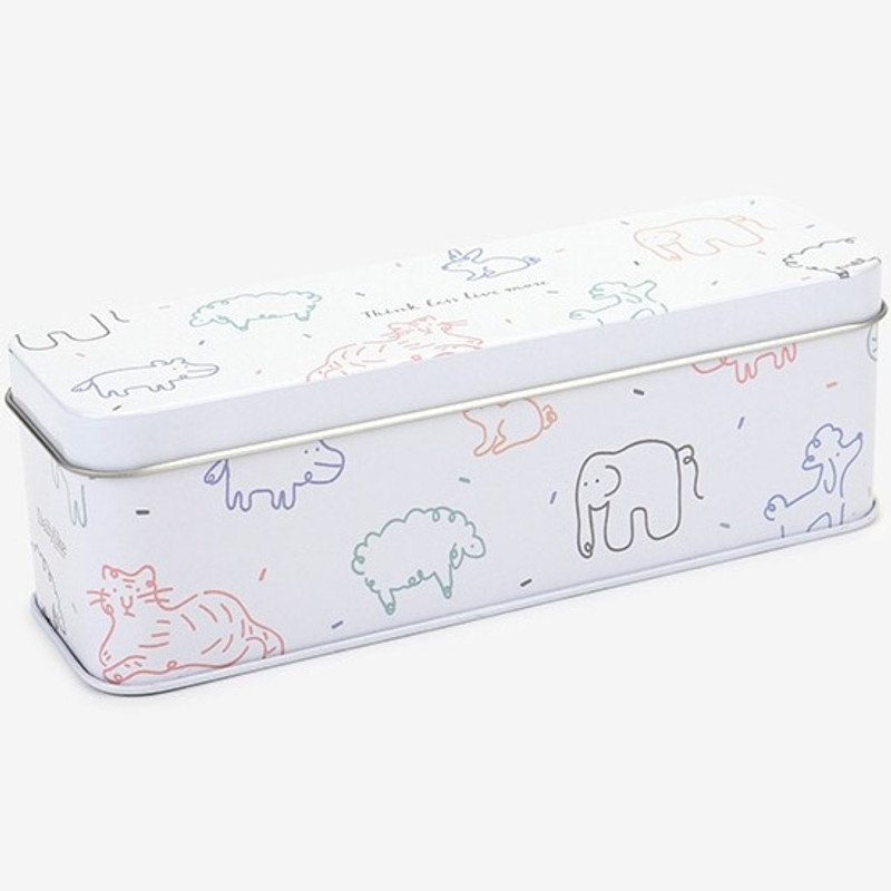 Dailylike Doodling metal rectangular tin case box Dailylike Doodling metal rectangular tin case box