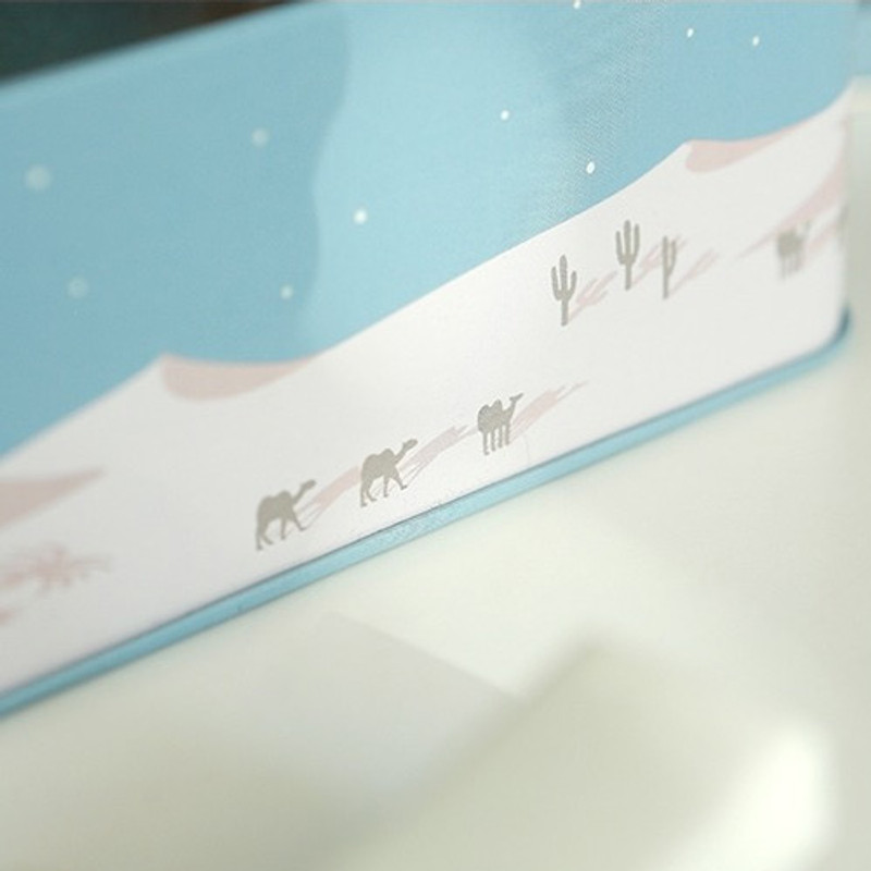 Example of use - Dailylike Desert metal storage rectangular tin case box 