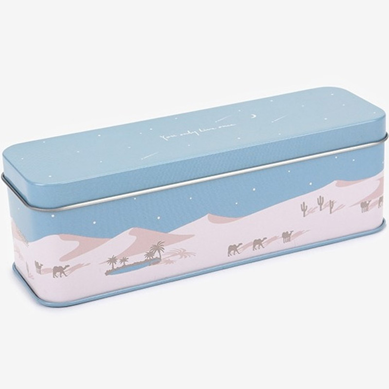 Dailylike Desert metal storage rectangular tin case box 