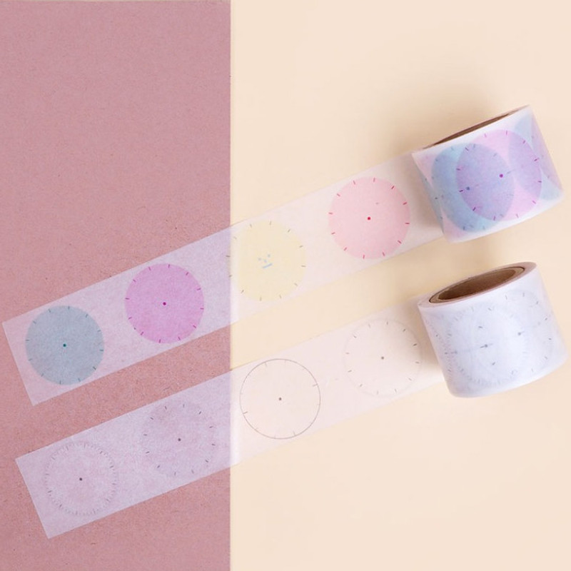 Tracing paper - Friendly clock 30mm paper deco masking tape Tracing paper - Friendly clock 30mm paper deco masking tape