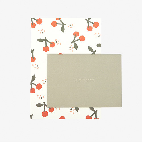 Dailylike Daily letter paper and envelope set - Cherry