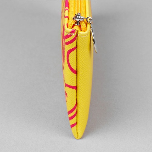 Flat pencil case - Retro PU zipper pencil case pouch