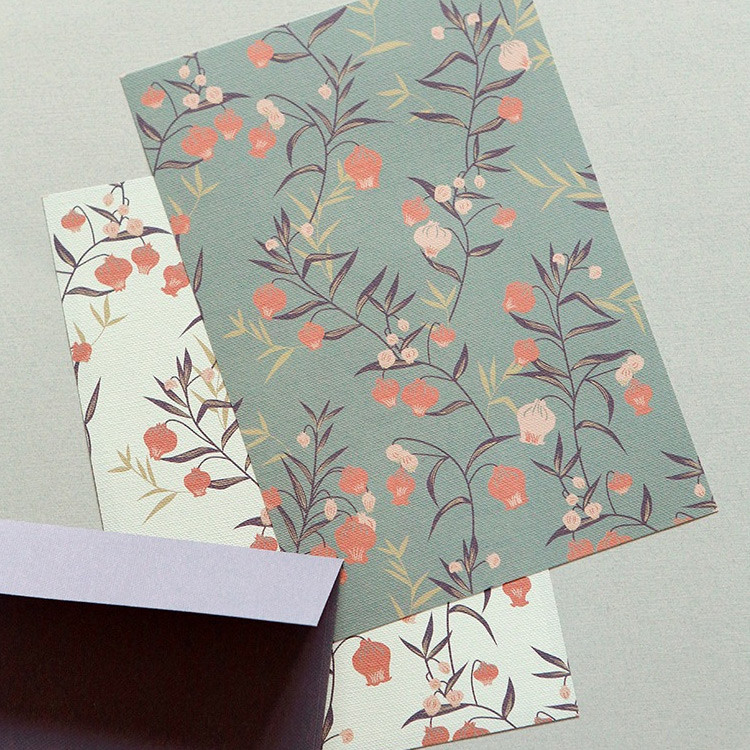 Dailylike Daily letter paper and envelope set - Sandersonia