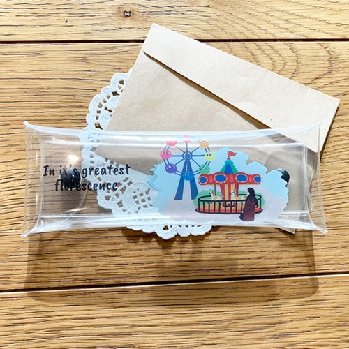 N.IVY Florescence PVC clear folding pencil case