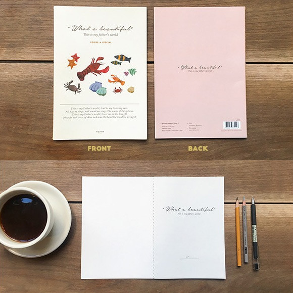 Detail of What a beautiful ocean A5 lined notebook