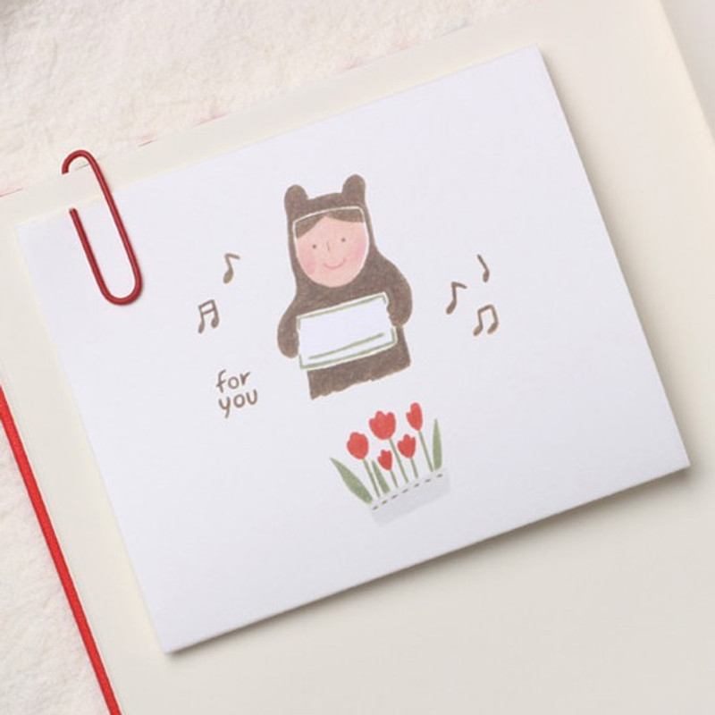 Example of use - Thanks folded letter card envelope set