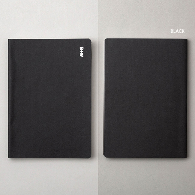 Black - Ardium B+W kraft softcover large lined notebook