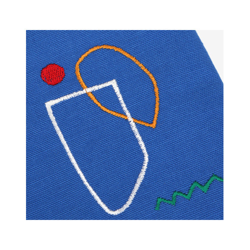 Dailylike Embroidery rectangle fabric zipper pouch - Drawing 1