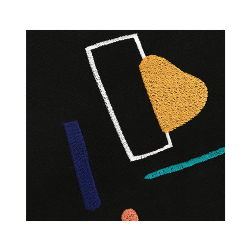 Dailylike Embroidery rectangle fabric zipper pouch - Drawing 2